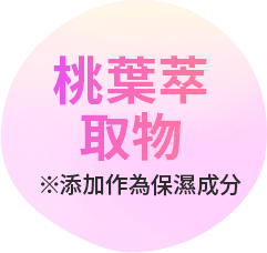 桃葉萃 取物 ※添加作為保濕成分